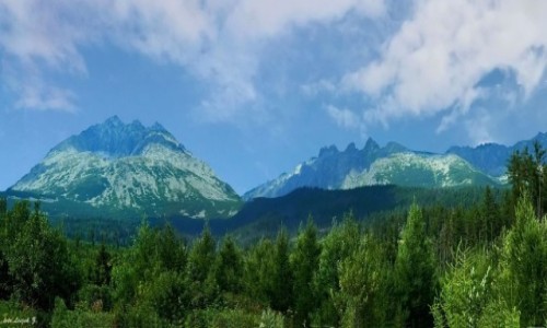 Zdj�cie S�OWACJA / Wysokie Tatry. / Droga Szczyrbskie Pleso-Stary Smokowiec. / Gerlach w roli g��wnej.