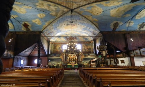 Zdjecie S�OWACJA / Wysokie Tatry. / Kie�mark. / Kie�mark - Drewniany ko�ci� artykularny �w. Tr�jcy - wn�trze.