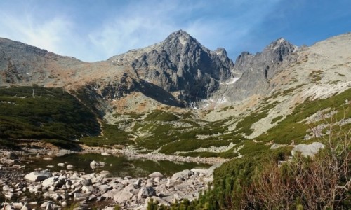 Zdjcie SOWACJA / Wysokie Tatry. / Skalne pleso. / Wysychajcy omnicki (Skalny) Staw.