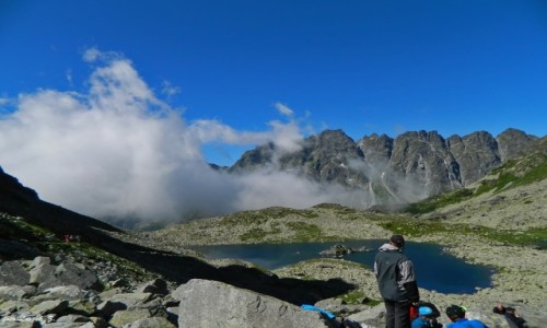 Zdjęcie SłOWACJA / Wysokie Tatry. / Szlak na Rysy. / Grań Baszt nad Żabiema Stawawi Mięguszowieckimi.