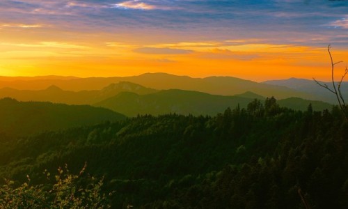 Zdjcie SOWACJA / Powiat Kiemark / Wietrzny Wierch, 1111 m n.p.m. / Pieniny o zachodzie soca