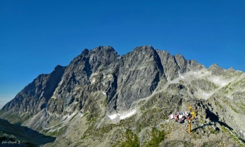 Zdjecie SOWACJA / Wysokie Tatry. / Polski Grzebie 2200 m. / Krl Tatr ze szlaku na Ma Wysok.