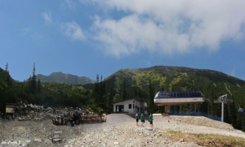 Zdjcie SOWACJA / Tatry Zachodnie. / Dolina Spalona. / Grna stacja wycigu na Spalonej.(Spalena)