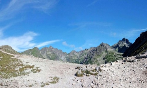 Zdjecie SOWACJA / Wysokie Tatry. / Przecz pod Osterw 1966,4m. / Panorama z Przeczy pod Osterw 1966,4 m.