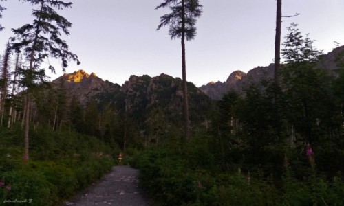 Zdj�cie S�OWACJA / Wysokie Tatry. / Hrebienok.. / Gdy wsch�d s�o�ca o�wietla szczyty.