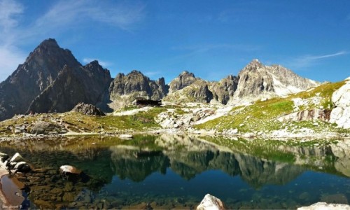 Zdjecie SOWACJA / Wysokie Tatry. / Dolina Piciu Staww Spiskich. / Poredni Spiski Staw.