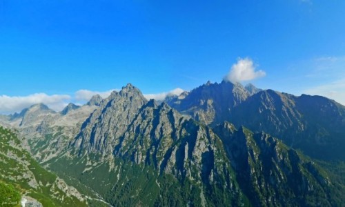 Zdjecie SOWACJA / Wysokie Tatry. / Sawkowski Grzebie (Strbavy Hreben). / Widok ze Sawkowskiego Grzebienia.