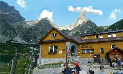 Zdjecie SłOWACJA / Wysokie Tatry. / Zielony Staw Kieżmarski. / Schronisko nad Zielonym Stawem Kieżmarskim.