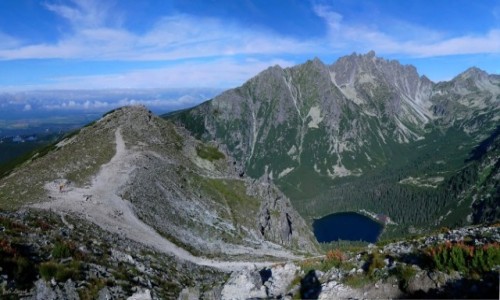 Zdjecie SOWACJA / Wysokie Tatry. / Przecz pod Osterw. / Panorama ze szlaku na Tp 2286 m.