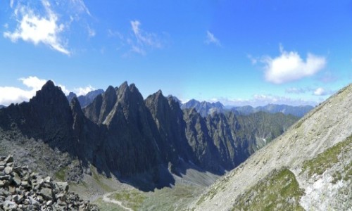 Zdjecie SOWACJA / Wysokie Tatry, / Lodowa Przecz 2372 m. / Widok z Lodowej Przeczy (Siodeko).