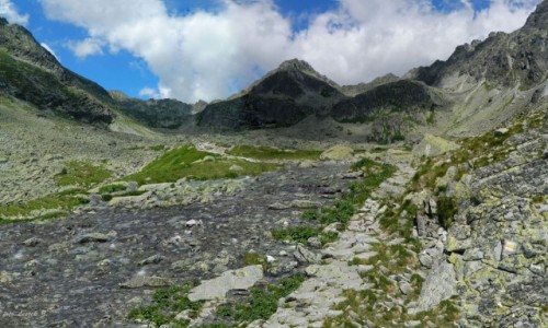Zdjecie SłOWACJA / Wysokie Tatry, / Szlak na Bystrą Ławkę. / W Dolinie Młynickiej.