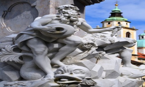 Zdjcie SOWENIA / Ljubljana / Mestni trg / Fontanna trzech rzek