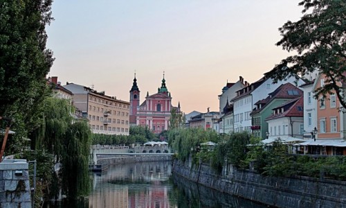 Zdjęcie SłOWENIA / Primorje / Lublana / Poranek nad Lublanicą