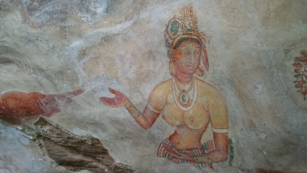 Zdjęcia: Sigirija , Sigirija , Malowidła na ścianie w jaskini , SRI LANKA Zdjęcia: Sigirija , Sigirija , Malowidła na ścianie w jaskini , SRI LANKA