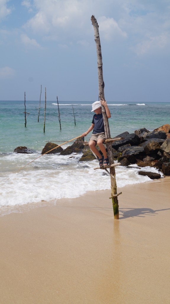 Zdjęcia: Weligama, Weligama, Odważny rybak na palu, SRI LANKA Zdjęcia: Weligama, Weligama, Odważny rybak na palu, SRI LANKA