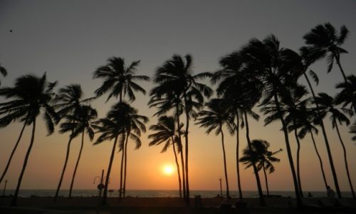 Zdjęcie SRI LANKA / Waikkal / Hotel Club Dolphin / Zachod slonca