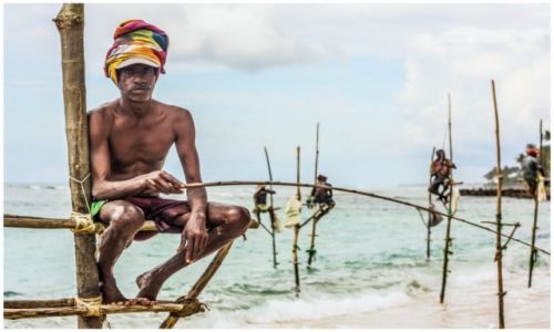 Zdjęcie SRI LANKA / Weligama / Weligama / tych rybaków już nie ma...
