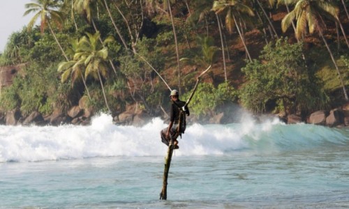 Zdjecie SRI LANKA / Mirissa / Plaa  / Rybak