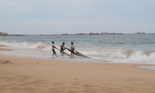 Zdjcie SRI LANKA / Tangalle / Tangalle / Rybacy z sieci
