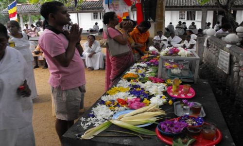 Zdjęcie SRI LANKA / Kalutara Sri Lanka / świątynia w Kalutarze / chwile skupienia w świątyni