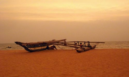 Zdjcie SRI LANKA / Negombo / Negombo / ... po zachodzie, w pomaraczowej powiacie ...