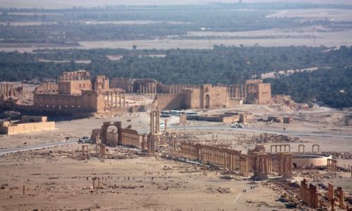 Zdjecie SYRIA / - / Palmyra / Panorama Palmyry