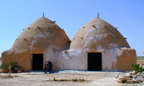 Zdjecie SYRIA / - / okolice Qasr ibn Wardan / Domki ule
