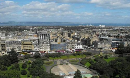Zdjcie SZKOCJA / - / Edynburg / widok z Edinburgh Castle na miasto