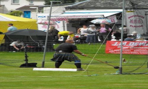 Zdjęcie SZKOCJA / - / Crieff / Crieff Highland Gathering - rzut młotem