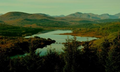 Zdjecie SZKOCJA / Highlands / Punkt widokowy The map of Scotland / Glengarry Loch 