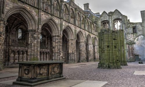 Zdjcie SZKOCJA / - / Edynburg / Ruiny opactwa przy Paacy Holyrood