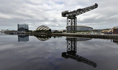 Zdjecie SZKOCJA / Glasgow / Rzeka Clyde / Dwoisto