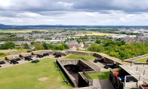 Zdjecie SZKOCJA / Stirling / Stirling Castle / Widok na stanowisko baterii dzia
