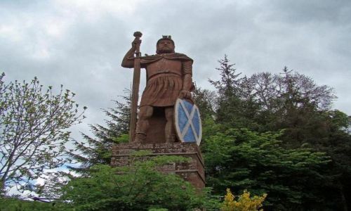 Zdjcie SZKOCJA / Scottish Borders / okolice Dryburgha  / statua  Williama Wallace  Scottish Hero