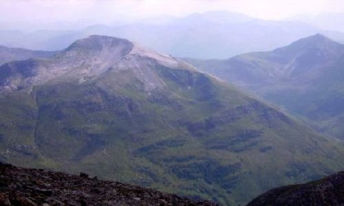 SZKOCJA / Highlands / Ben Nevis / widok prawie ze szczytu