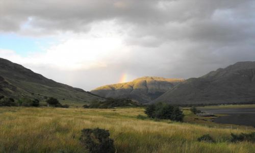 Zdjęcie SZKOCJA / - / Glen Shiel / w pogoni za tęczą