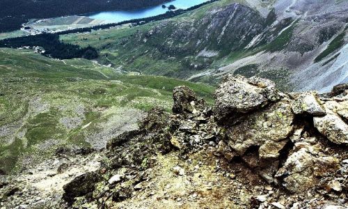 Zdjecie SZWAJCARIA / - / St. Moritz / Piz Nair / Widok ze szczytw nad St. Moritz