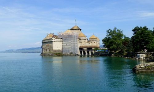 Zdjcie SZWAJCARIA / Vaud / Montreux-Jezioro Genewskie / Zamek Chillon- XIII wiek