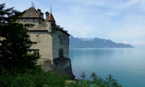 Zdjcie SZWAJCARIA / Vaud / Montreux-Jezioro Genewskie /  redniowieczny zamek Chillon