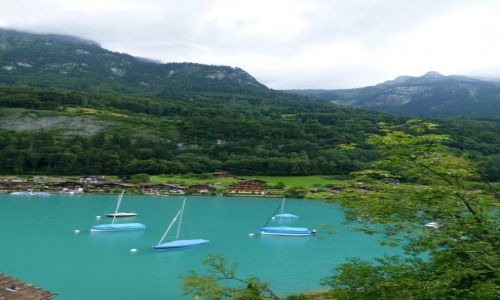 Zdjecie SZWAJCARIA / okolice Interlaken / Iseltwald / ujcie jak pocztwkach z tej okolicy