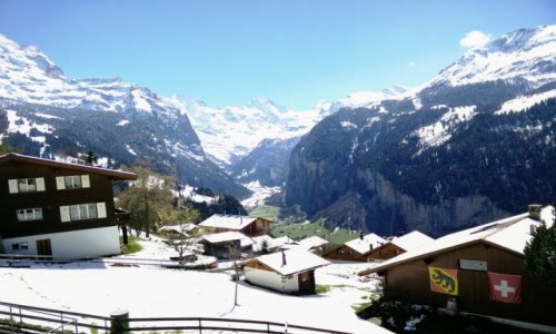 Zdjęcie SZWAJCARIA / Grindelwald / Grindelwald / Wioska w Alpach