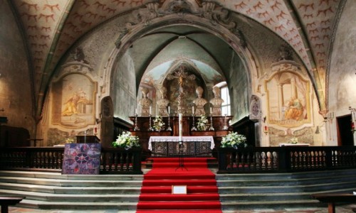 Zdjecie SZWAJCARIA / Lugano / Promenada nad jeziorem / Koci Santa Maria degli Angeli, otarz