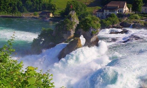 Zdjecie SZWAJCARIA / Schaffhausen / Neuhausen / - wodospad Rheinfall -