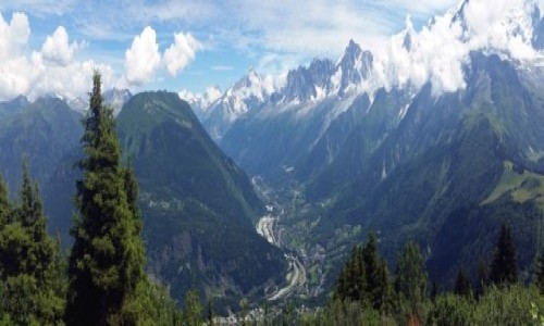 Zdjcie SZWAJCARIA / Alpy / Les Houches / Aiguille du Midi i oczywicie Mont Blanc