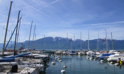 Zdjcie SZWAJCARIA / Vaud / Vevey / Przysta na Jeziorze Genewskim