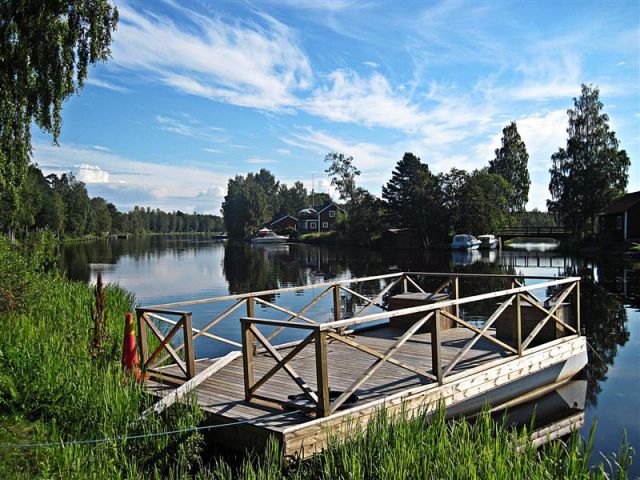 Zdjęcia: OKOLICE BORLANGE, DALARNA, PŁYWAJĄCY POMOST, SZWECJA Zdjęcia: OKOLICE BORLANGE, DALARNA, PŁYWAJĄCY POMOST, SZWECJA