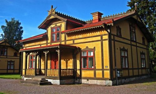 Zdjecie SZWECJA / DALARNA / ROMMEHED / ZABYTKOWE KOSZARY