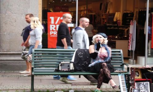 Zdjecie SZWECJA / Malmo / W uliczkach / Marylin w Szwecji live