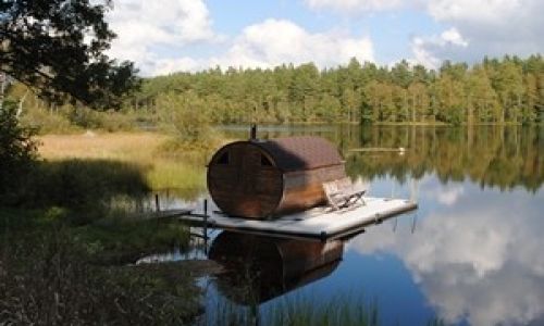 SZWECJA / Smolandia / Odevata Fiske Camp / Sauna w Odevata