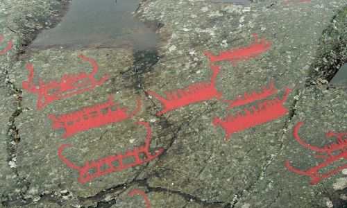 Zdjęcie SZWECJA / brak / Norrkoping / Wyryte w skale 7 tysiecy lat temu...